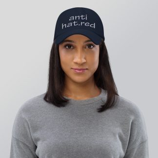 anti hatred, anti hat.red   |   navy baseball cap