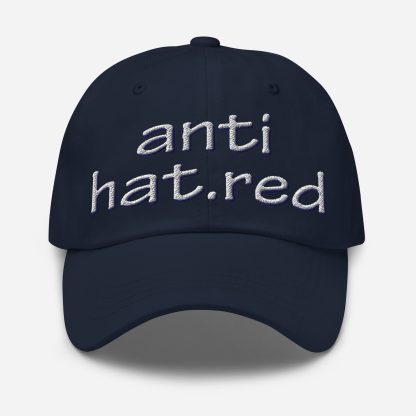 anti hatred, anti hat.red   |   navy baseball cap - Image 2
