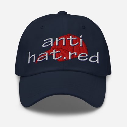 anti hatred, anti hat.red | navy cap with red hat - Image 2