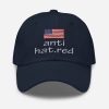 anti hatred, anti hat.red | navy cap with USA flag - Image 2
