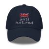 anti hatred, anti hat.red | navy cap with UK flag - Image 3